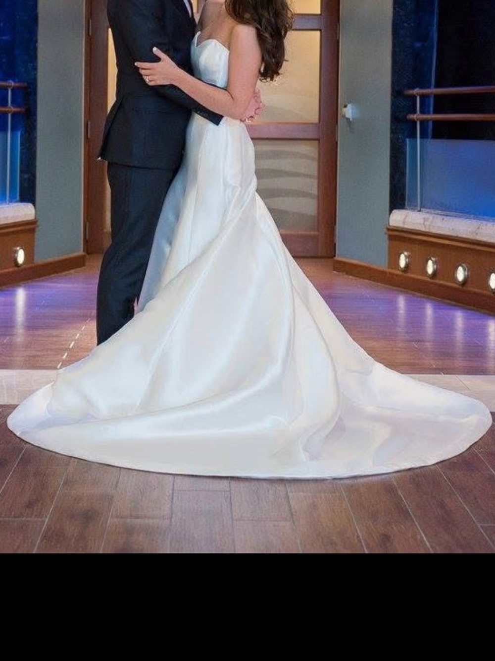 Elegant White Strapless Wedding Dress - Picture 3 of 14